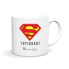 Zabavna in personalizirana skodelica z motivom, imenom in tiskom SUPER BABI