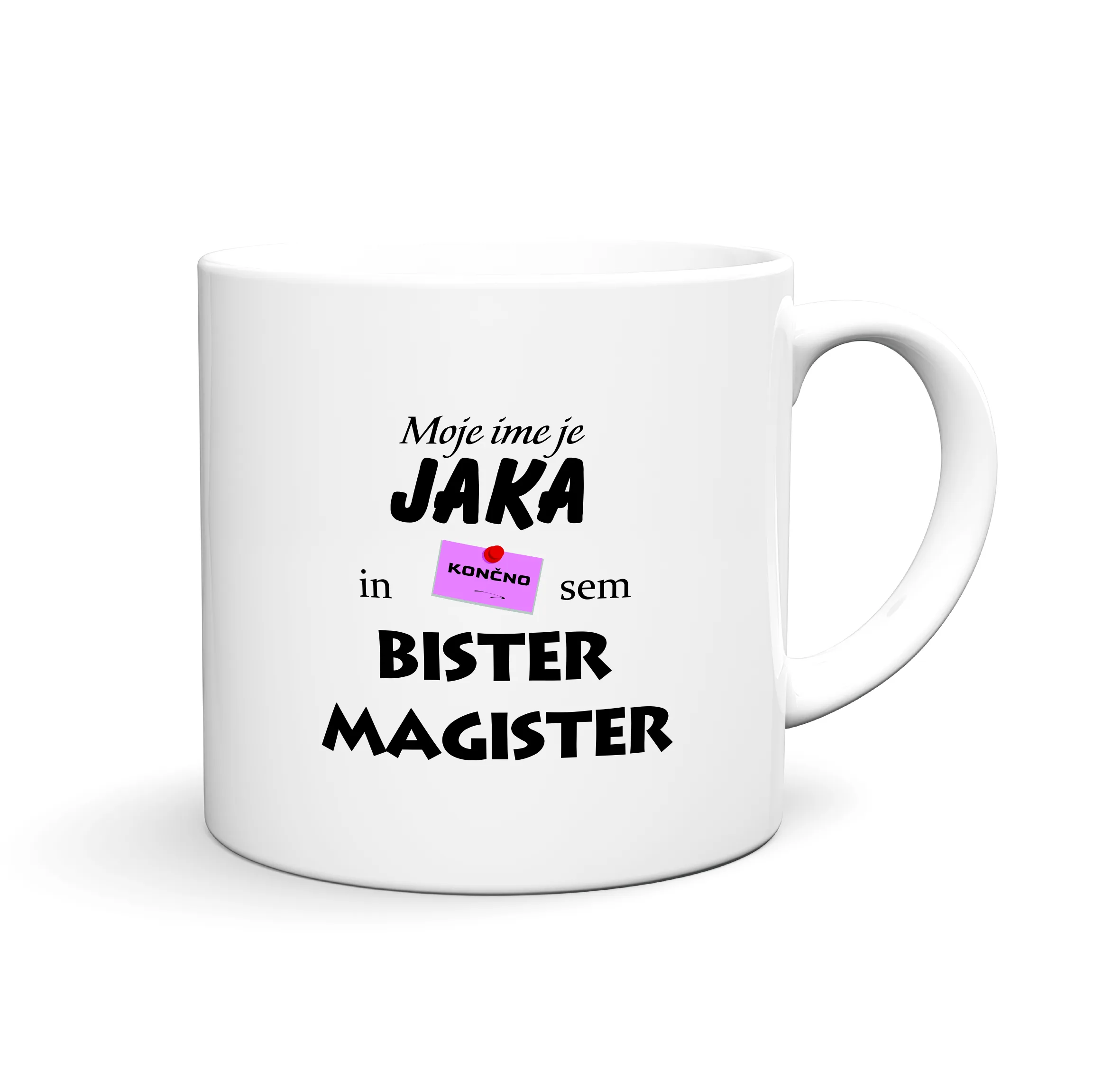 BISTER MAGISTER Zabavna in personalizirana skodelica z motivom, imenom in tiskom BISTER MAGISTER
