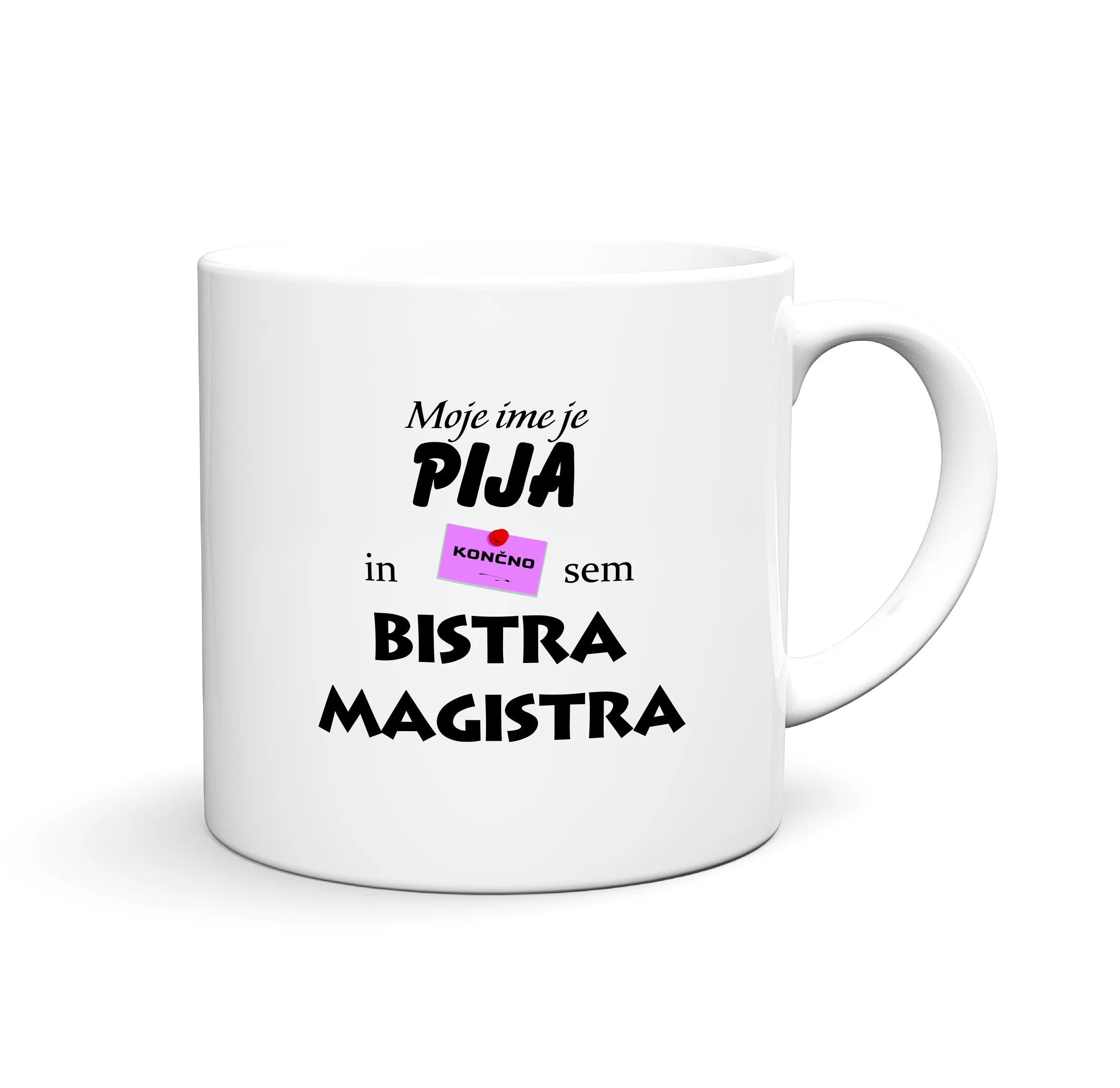 BISTRA MAGISTRA Zabavna in personalizirana skodelica z motivom, imenom in tiskom BISTRA MAGISTRA